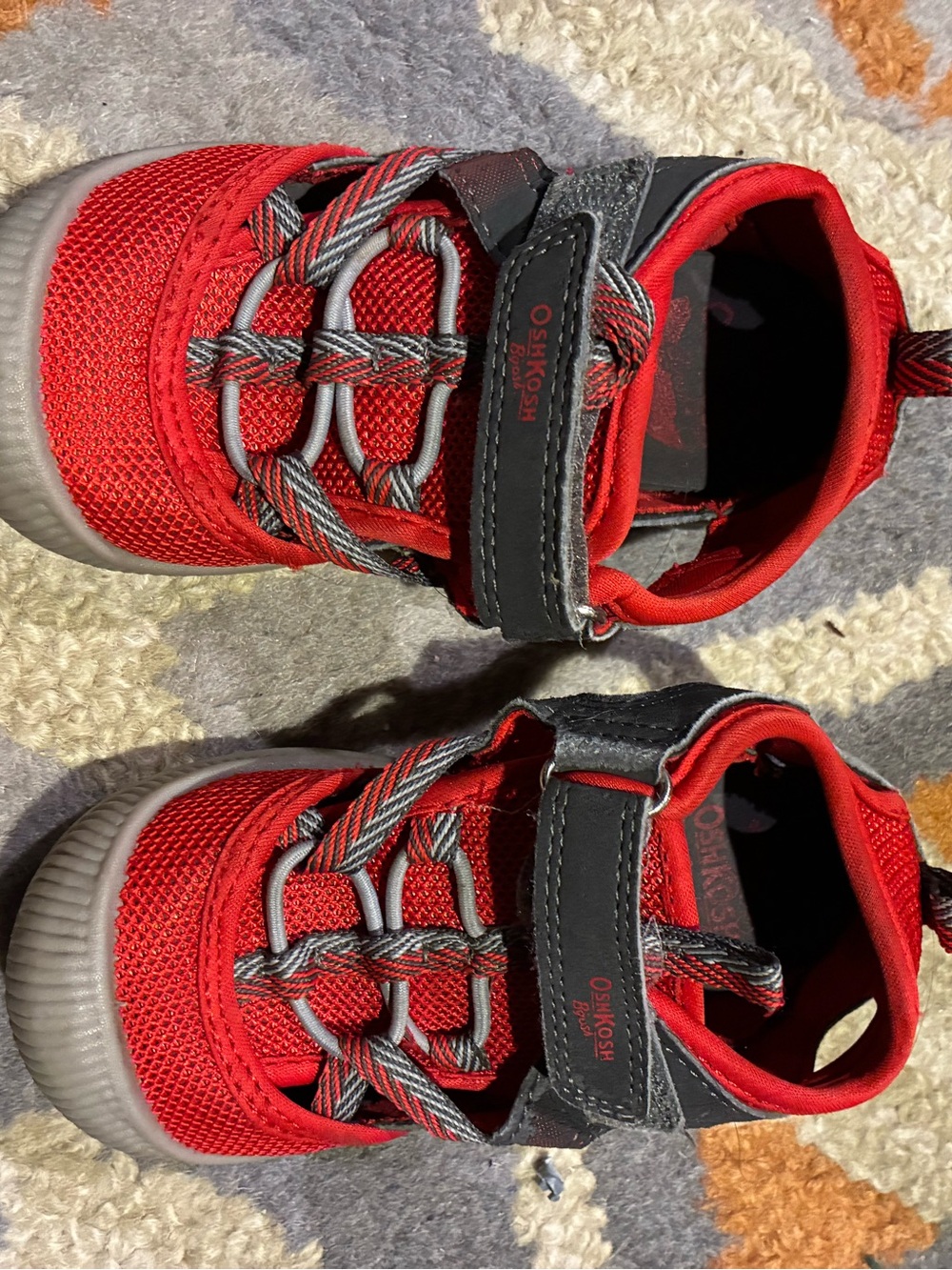 OshKosh B'gosh Red Kids' Athletic Sandals with Gray Accents